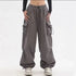 Parachute Cargo Drawstring Low Waist Pants